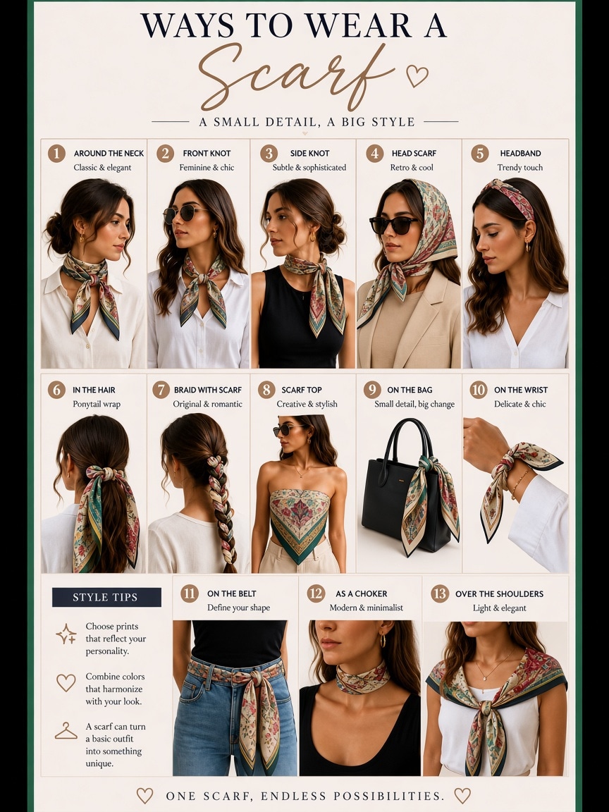 13 Ways to Wear a Silk Scarf