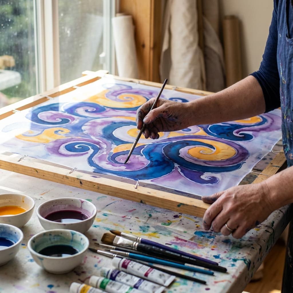 Hand-Painted Silk Scarves: The Art Behind Wearable Masterpieces