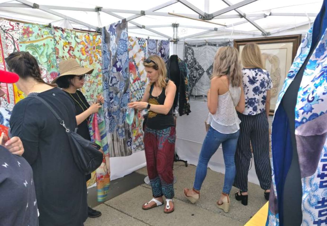 Designer silk scarf digital printing process